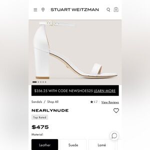 Stuart Weitzman Nearly Nude Heels in white